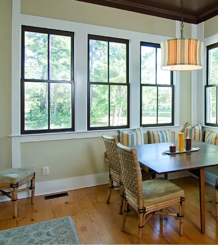 Aluminum window frame detail